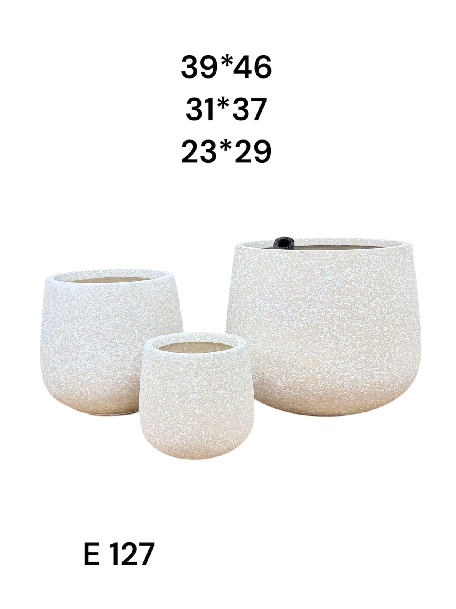 סט עציצי נוי מודרניים – 3 יחידות