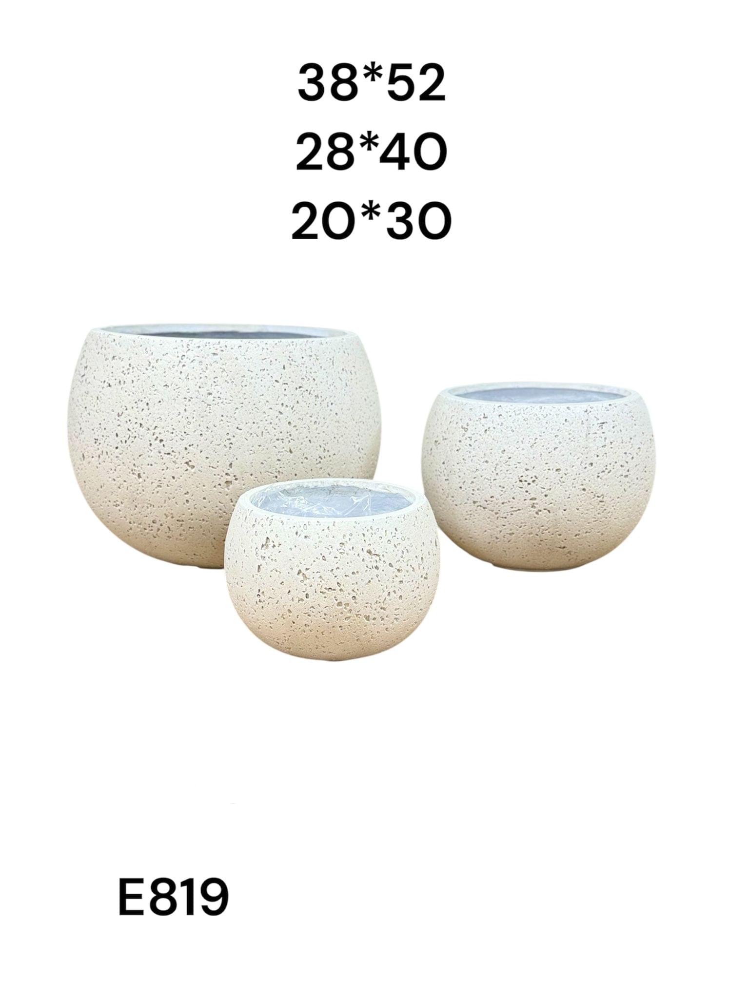 סט עציצי נוי עגולים – 3 יחידות