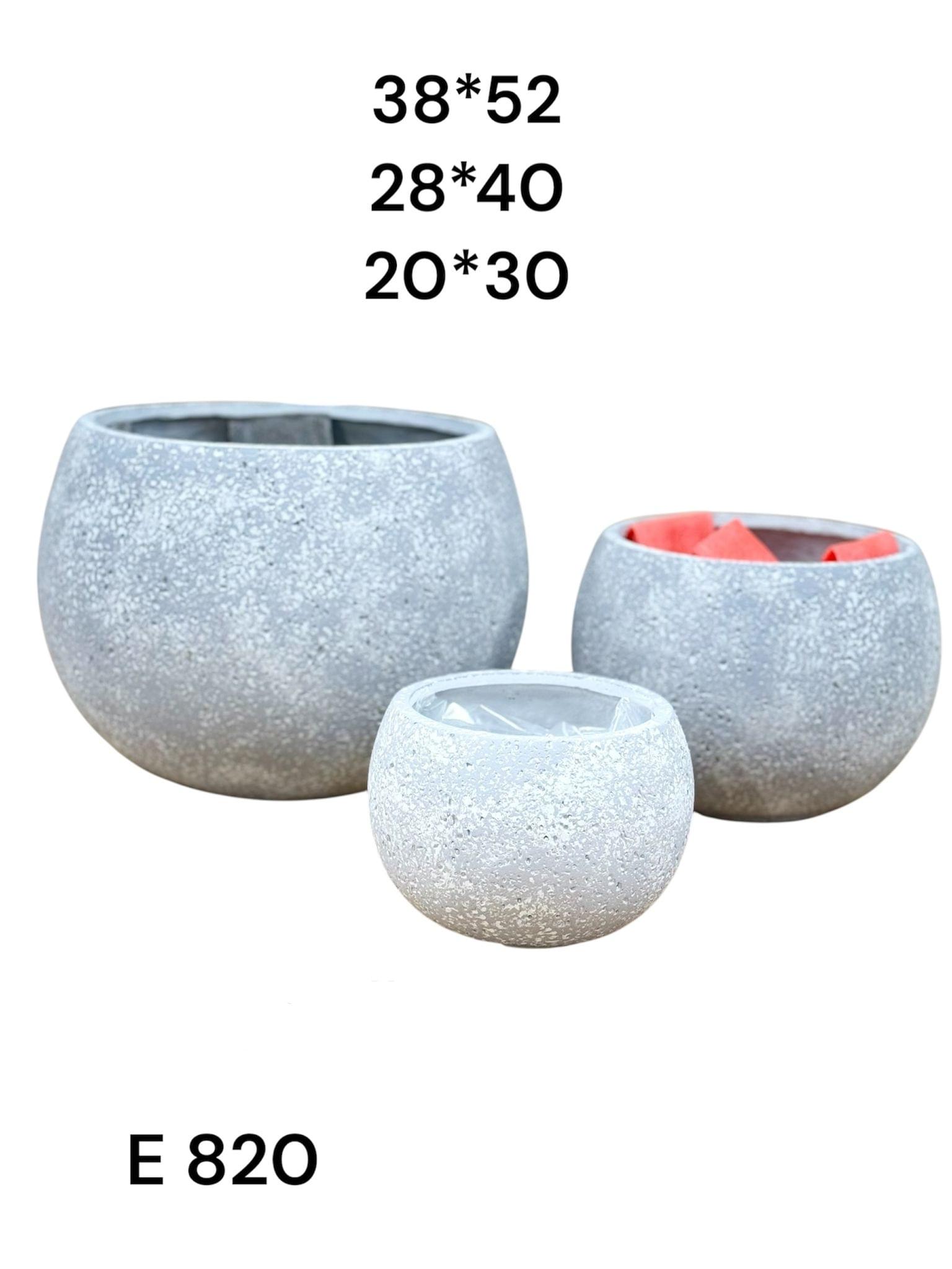 ⁦סט עציצי נוי עגולים – 3 יחידות⁩ – תמונה ⁦2⁩