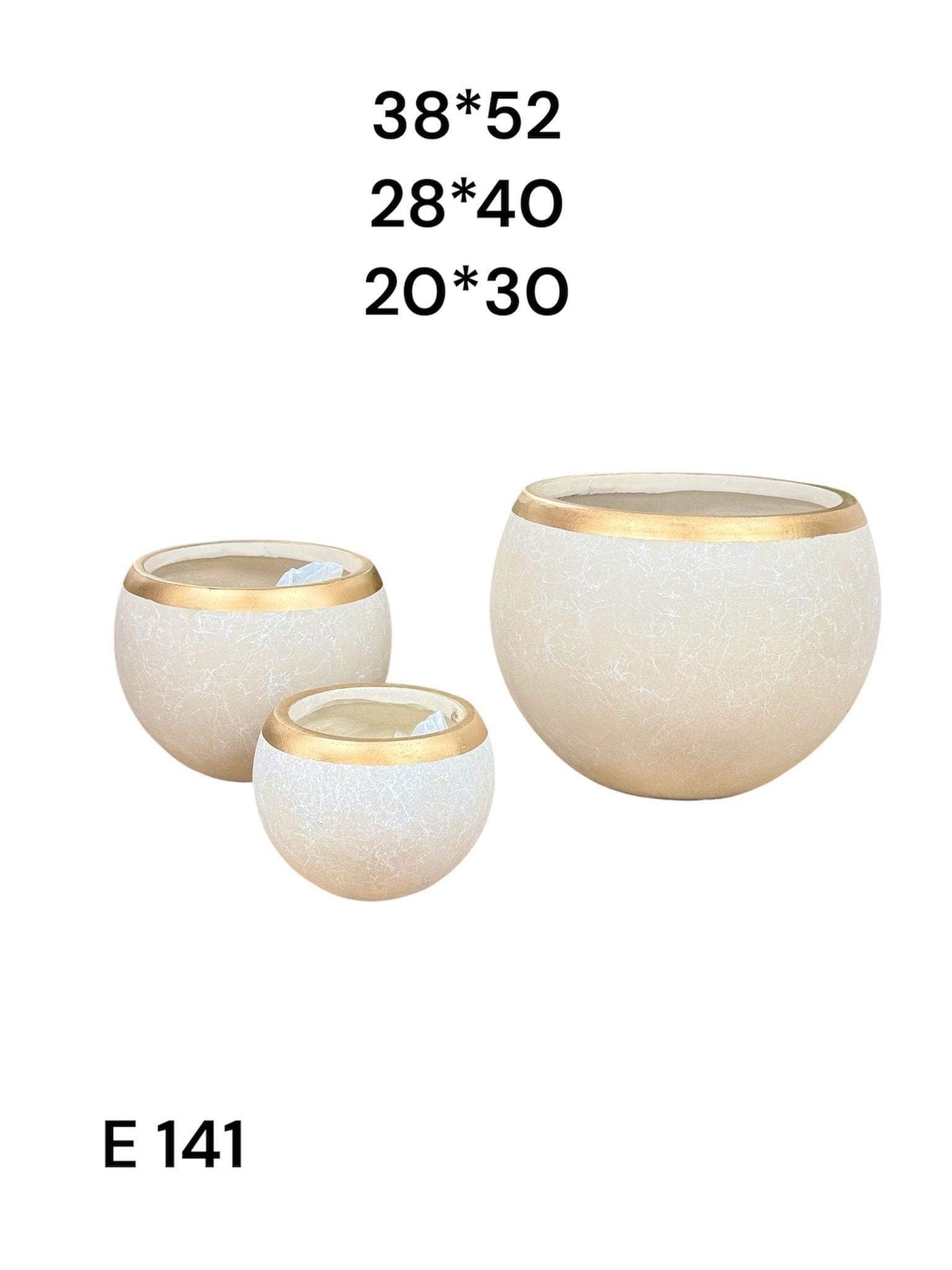 סט עציצי נוי יוקרתיים – 3 יחידות