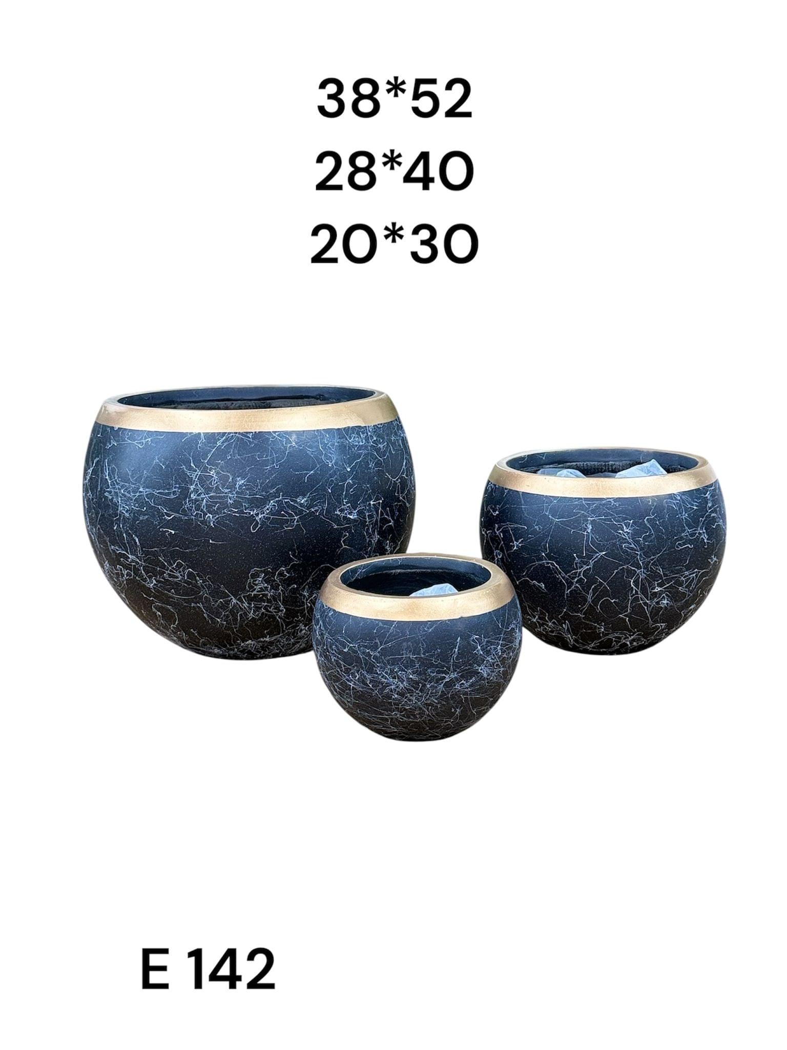 ⁦סט עציצי נוי יוקרתיים – 3 יחידות⁩ – תמונה ⁦2⁩