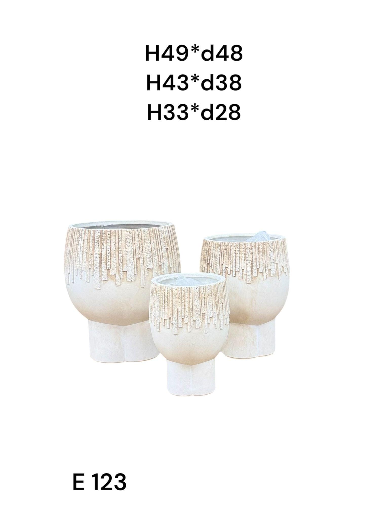 סט עציצי נוי על רגליים – 3 יחידות