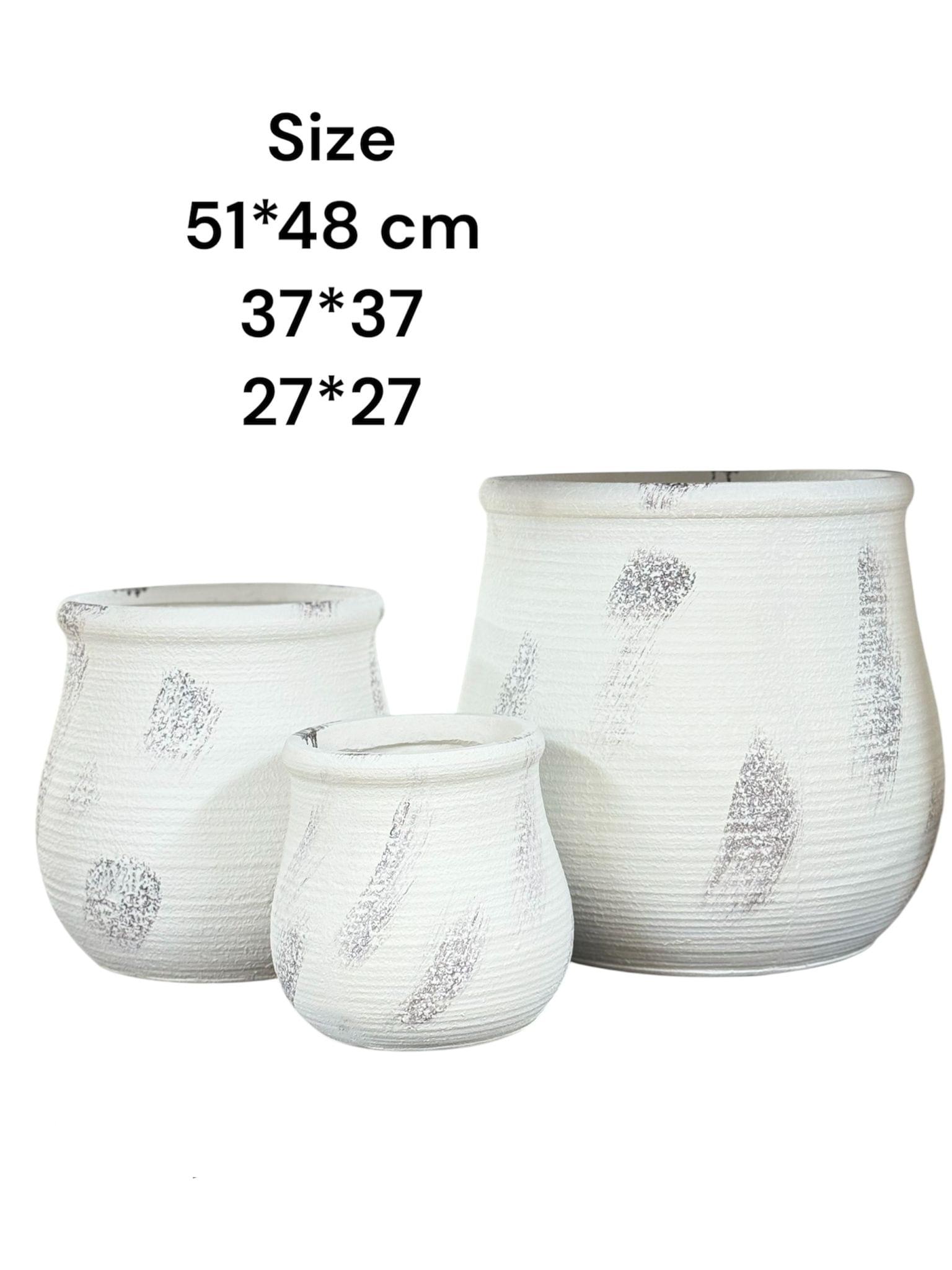 סט עציצי נוי מעוצבים – 3 יחידות